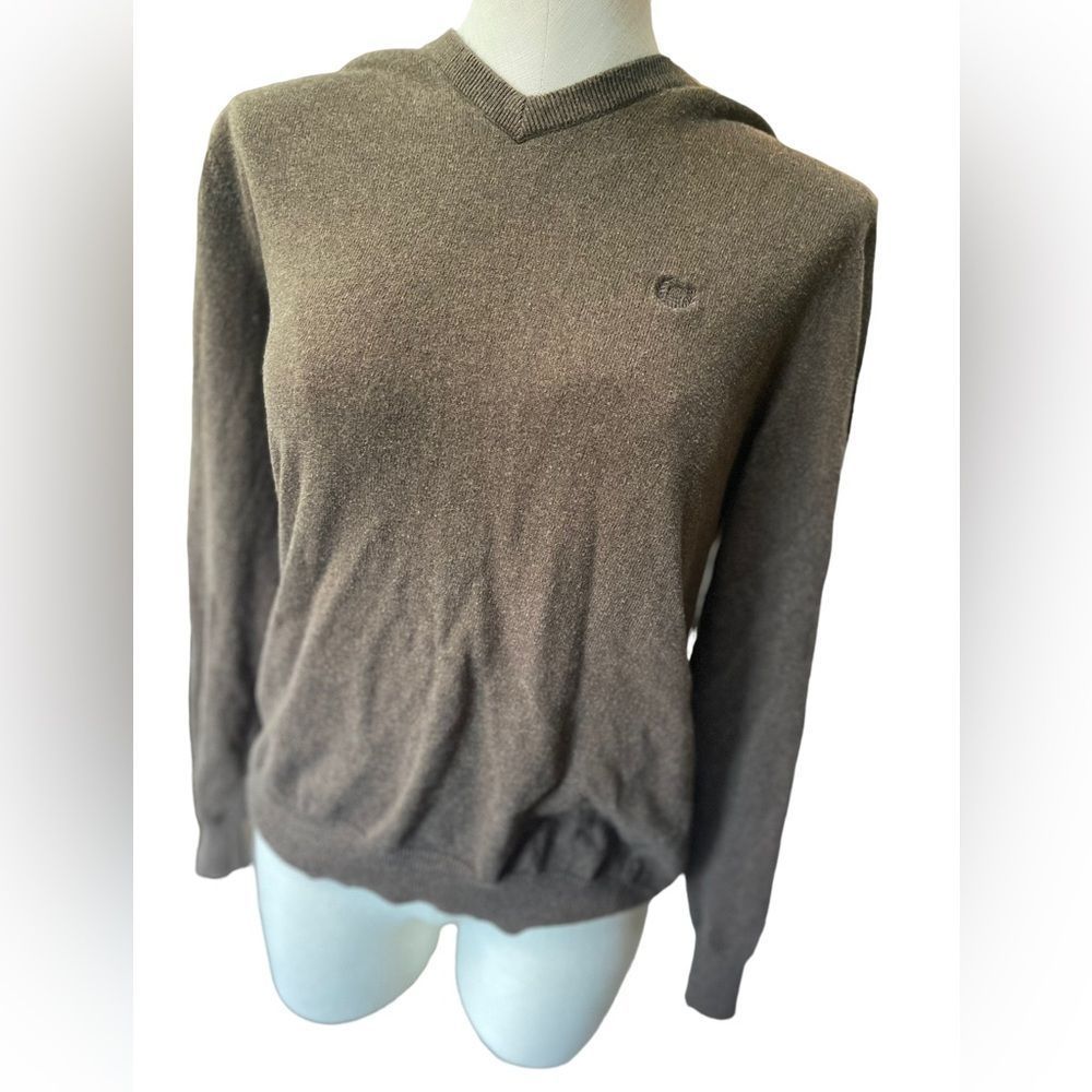 Chaps Cotton Cashmere Brown Retro Sweater Small
